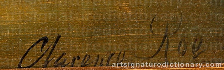 Authentic signature by Clarence Henry ROE on Painting/Watercolour artwork