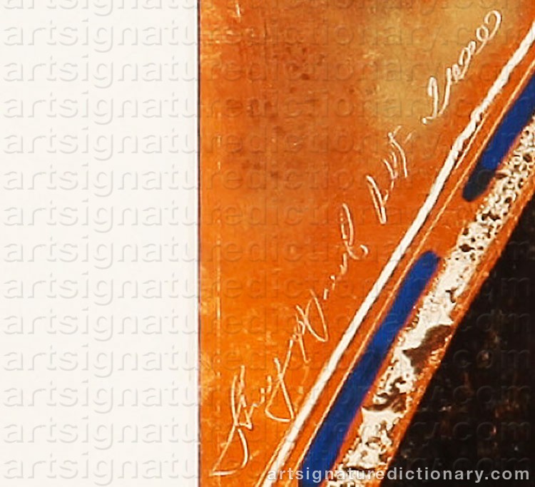 Authentic signature by Viktor ANUFRIEV on  artwork