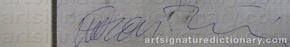 Authentic signature by Marco GASTINI on  artwork