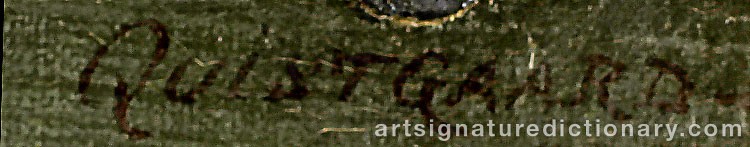 Authentic signature by Harald Erik Einar QUISTGAARD on  artwork