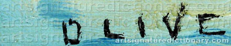 Authentic signature by Henri OLIVE-TAMARI on  artwork