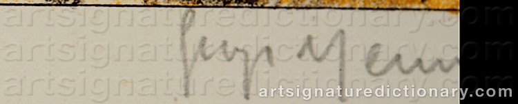 Authentic signature by Georges MEUNIER on Painting/Watercolour artwork