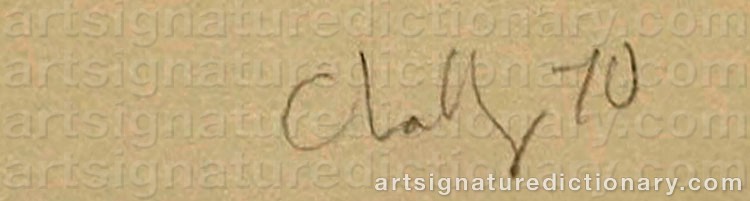 Authentic signature by Michael CHALLENGER on  artwork