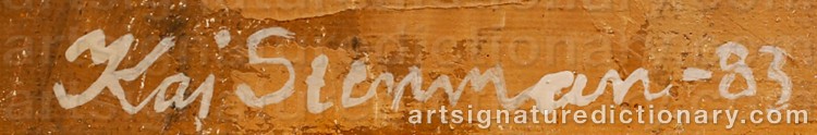 Authentic signature by Kaj STENMAN on Painting/Watercolour artwork