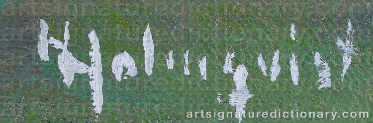Authentic signature by Lolo HOLMQUIST on Painting/Watercolour artwork