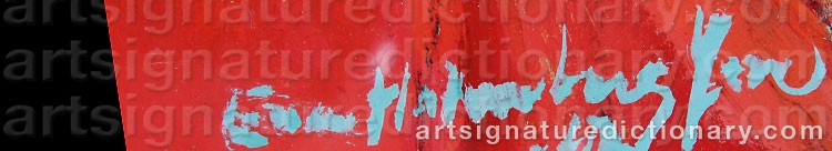 Authentic signature by Eva HOLMBERG JACOBSSON on Painting/Watercolour artwork