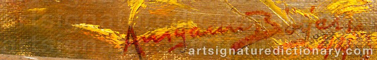Authentic signature by Ansgarius BÖRJESSON on artwork