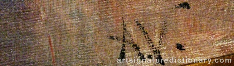 Authentic signature by Anna WENGBERG on  artwork