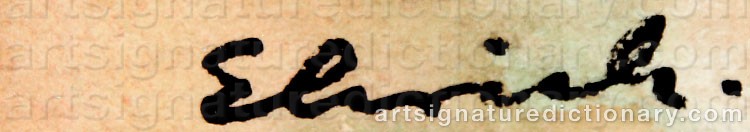Authentic signature by Otto EHRICH on  artwork