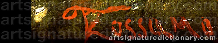 Authentic signature by Federico ROSSANO on  artwork