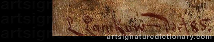 Authentic signature by Ludwig LANCKOW on  artwork