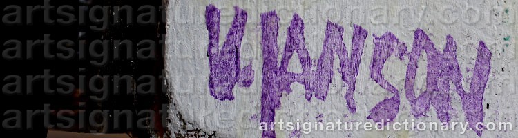 Authentic signature by Vide JANSON on Painting/Watercolour artwork