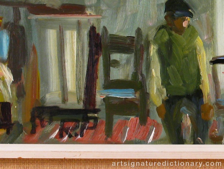 Close-up details showing Ragnar PERSON signature forgery characteristics