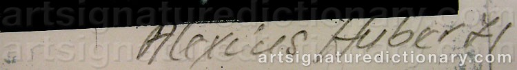 Signature by Alexius HUBER