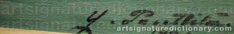 Authentic signature by Yrjö PENTTILÄ on  artwork