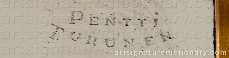 Authentic signature by Pentti TURUNEN on Other artwork