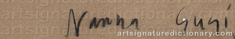 Authentic signature by Nanna SUSI on Painting/Watercolour artwork