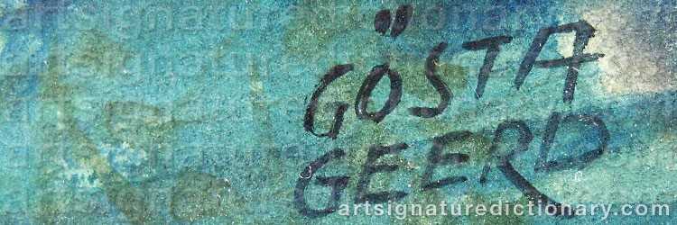 Signature by Gösta GEERD