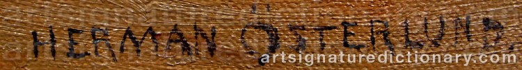 Signature by Herman ÖSTERLUND