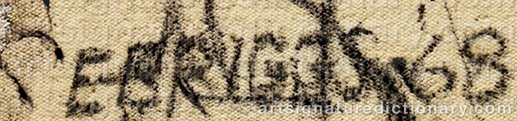 Authentic signature by Ernest BRIGGS on Painting/Watercolour artwork