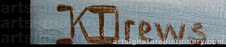 Authentic signature by Kai Jeppe DREWS on  artwork