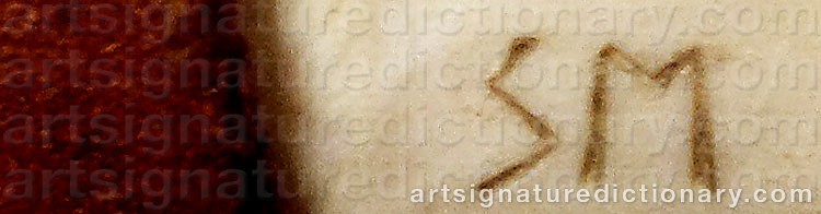 Authentic signature by Stig Mårten LÖVBRAND on artwork