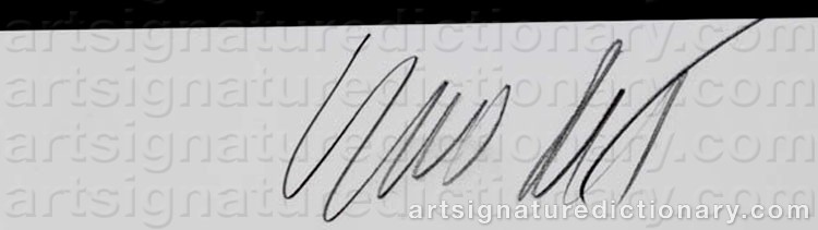 Authentic signature by Mario CRAVO NETO on artwork