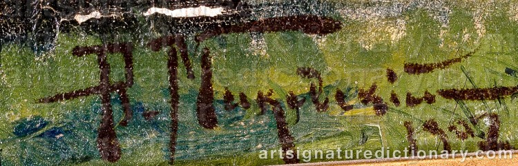 Authentic signature by Aleksandr Vladimirovic MAKOVSKIJ on Painting/Watercolour artwork