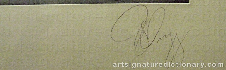 Authentic signature by Tony CRAGG on Drawing/Graphic/Print artwork