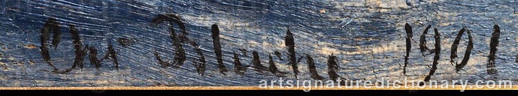 Authentic signature by Christian BLACHE on Painting/Watercolour artwork