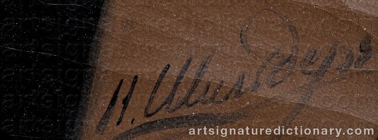 Authentic signature by Nikolai Gustavovich SCHILDER on  artwork