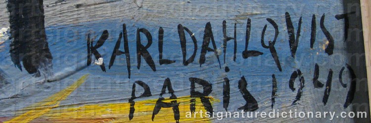 Signature by Karl DAHLQVIST