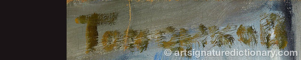 Authentic signature by Dimitri Alexandrovich TOPORKOV on  artwork