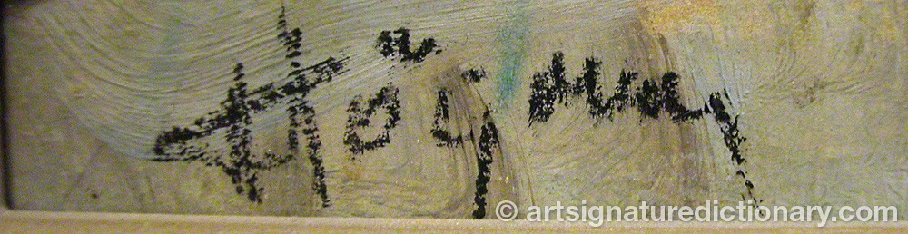 Authentic signature by Ragnar HÖGMAN on artwork