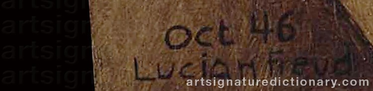 Signature by Lucian FREUD