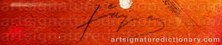 Forged signature of Antoni TAPIES