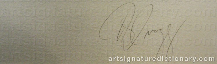 Authentic signature by Tony CRAGG on Drawing/Graphic/Print artwork