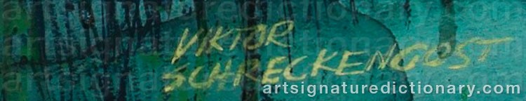 Authentic signature by Viktor SCHRECKENGOST on  artwork