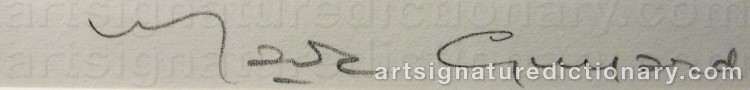 Authentic signature by Marc GUYARD on artwork