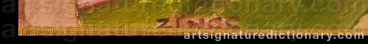 Authentic signature by Jules Émile ZINGG on  artwork
