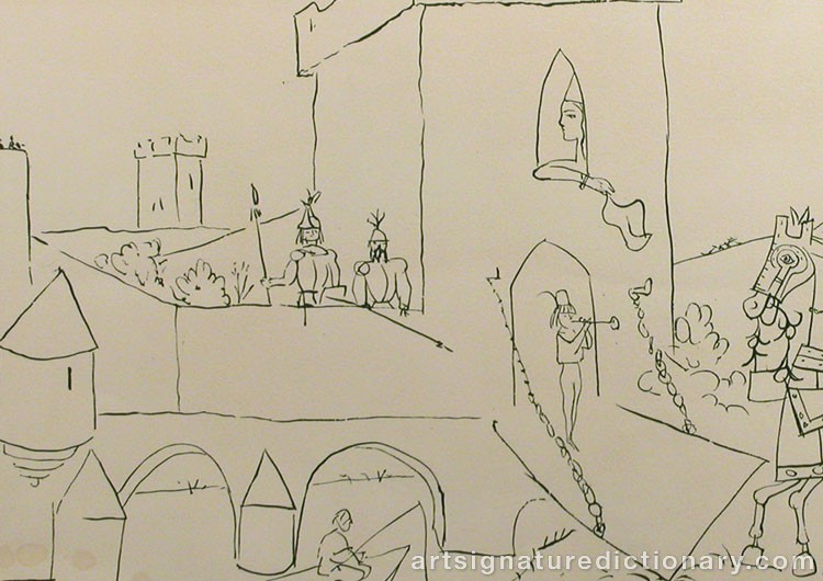 Close-up details showing Pablo PICASSO signature forgery characteristics