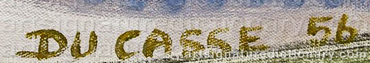 Authentic signature by Ralph DUCASSE on Painting/Watercolour artwork