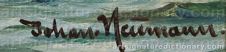 Signature by Johan Jens NEUMANN