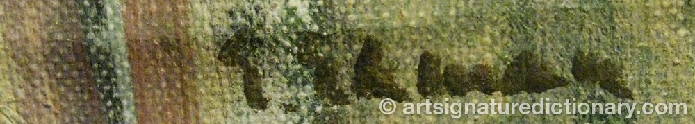 Authentic signature by Erik EKMAN on  artwork