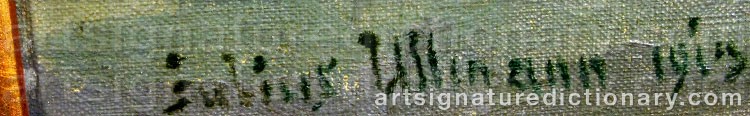 Authentic signature by Julius ULLMANN on artwork