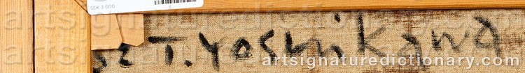 Authentic signature by Tsutamu YOSHIKAWA on artwork