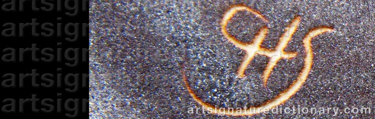 Authentic signature by Carl Harry STÅLHANE on artwork