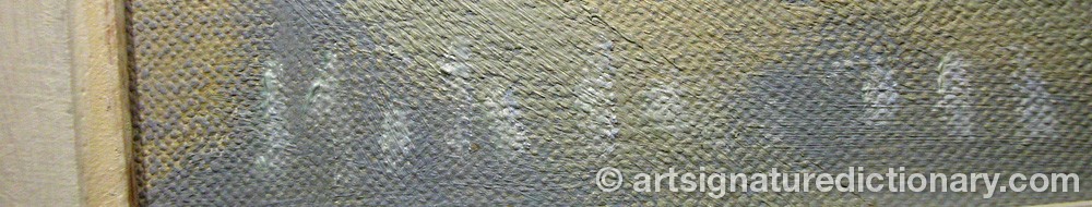 Authentic signature by Einar KIHLMAN on artwork