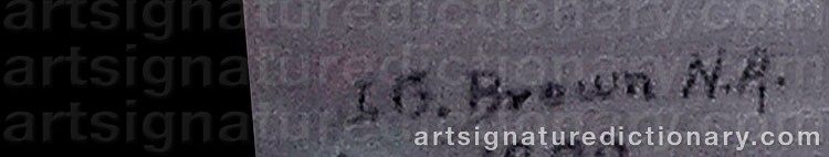 Authentic signature by John George ‘J.g.’ BROWN on Painting/Watercolour artwork