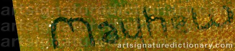 Authentic signature by Richard MAYHEW on Painting/Watercolour artwork